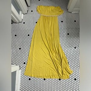 Nymphe Los Angeles strapless maxi dress with top ruffle size large